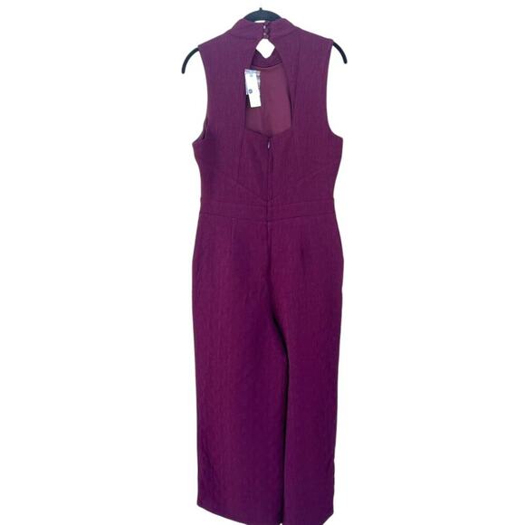 NWT Anthropologie Eva Franco Charley Sleeveless Jumpsuit Plum Size Small - Picture 7 of 11